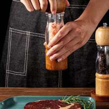 Salz und Pfeffermühle,Holz Gewürzmühle mit Keramikmahlwerk,Einstellbarer Schleifgrad,Gewürzmühlen 2er-Set,Manuelle Salzmühle,tklare Schicht