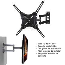 OSDATEK MX Base Soporte Pantalla Tv Pared 10 14 22 32 42 50 55 Pulgadas - Negro - Ver 5