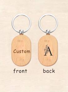 1/3/5 portachiavi in legno personalizzati, 26 lettere, fiori e logo personalizzati, accessori fai-da-te per ciondoli, borse, portafogli, cellulari, regali per animali domestici, uomini, donne, bambini, zaini, regali di San Valentino, Festa del papà, inizio scuola e altre occasioni speciali. Disponibili in incisione, paillettes, acciaio inossidabile, vintage, casual, unisex, hipster, Old Money, stile unico, personalizzato, idea regalo perfetta per lui, idea regalo perfetta per lei, fidanzato, fidanzata, famiglia, amici, nonni, bambini, anniversario, compleanno, matrimonio, laurea, regalo di inaugurazione casa