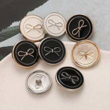 10 Peças Botões de Metal de Alta Qualidade com Laço, Botões Decorativos Versáteis para Jaquetas, Blusas, Vestidos, Suéteres de Mulheres, Aprimorando o Estilo Geral da Roupa com Detalhes Requintados