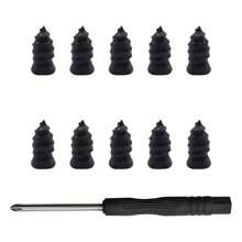 1 Set Kit para reparar pinchaduras de neumáticos de motocicleta al vacío, kit de reparación de neumáticos al vacío con clavos de goma en espiral, adecuado para automóviles y motocicletas - Negro - Ver 12