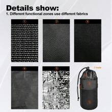 Bolsa aislada porta botellas de agua para bicicleta, Portavasos de bebida para bicicleta, Soporte para botella de agua tipo correa para cuadro de bicicleta sin tornillos, Bolsa de almacenamiento para teléfono móvil de bicicleta con correa para el hombro, Adecuado para viajes y trayectos