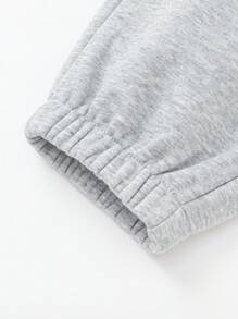 Set de 2 piezas Chaqueta y pantalones casuales con bloque de color para niño pequeño - Gris claro - Ver 10