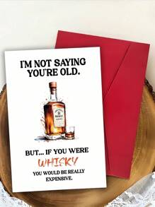 1 pieza Tarjeta de cumpleaños divertida para papá, esposo, hijo, novio - Tarjeta de cumpleaños única para hombre, personalizada, en inglés, para celebrar el 10º, 20º, 30º, 40º, 50º, 60º, 70º u 80º cumpleaños