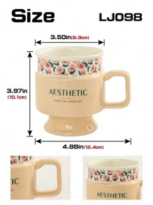 1 Stück einzigartiger Keramikbecher, geeignet für Büro, Zuhause, Restaurant, Kaffeetasse, Teetasse