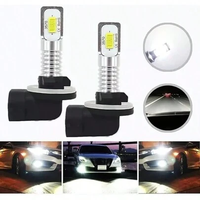 2 bombillas LED antiniebla, 6000 K, superbrillantes, 2800 lúmenes, 33 SMD, bombillas de repuesto para luces de circulación diurna para coche, camión o sedán