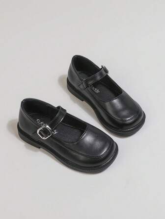 Girls Vintage British Style Square Toe Mary Jane Shoes, Casual Daily Wear, Suitable For Spring Summer Autumn (Black, White, Brown, Size 23-26)