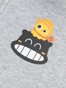 Set de 2 piezas Chaqueta y pantalones casuales con bloque de color para niño pequeño - Gris claro - Ver 7