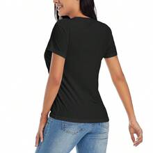 Happy Easter Shirts For Women Easter Bunny T-Shirt Rabbit Graphic Tees Easter Egg Holiday Shirt Tops - Black - View 7