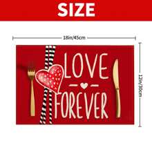 Valentine's Day Heart Table Placemats Decorative Heat Resistant Mats For Party Dining Decoration