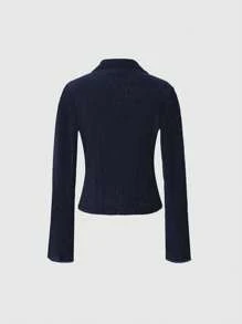 Blusa aderente a costine di un unico colido, con maniche a sbuffo, stile di moda Y2K, adatta per primavera estate autunno, casual, vacanze e uso quotidiano/pendolare