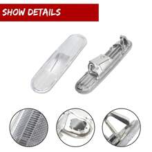 4pcs Chrome Front+Rear Bumper Side Marker Light ForHonda Civic Si EP3 3DR 2002-2005