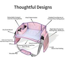 1pc Baby Portable Travel Car Drawing Board, Wipeable Kids' Drawing Board, Car Whiteboard Drawing Board Tray