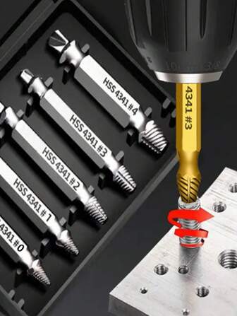 Gebroken kop schroef extractor Schroeven glijdende tanden extractie Beschadigde schroef sloopgereedschap Driver Dubbele kop gebroken draad extractor Gebroken schroef verwijderaar