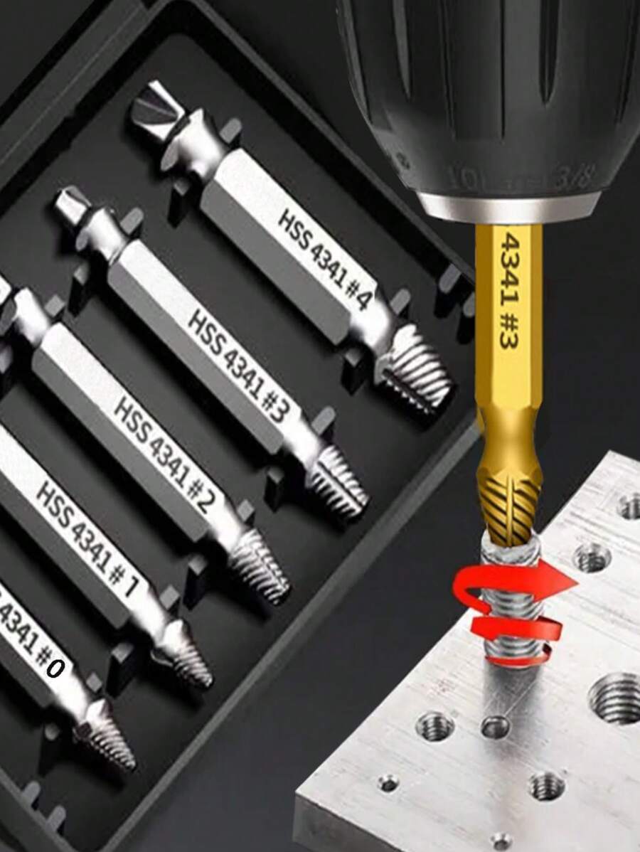 Broken Head Screw Extractor Screws Sliding Teeth Extraction Damaged Screw Demolition Tool Driver Double Head Broken Wire Extractor Broken Screw Remover