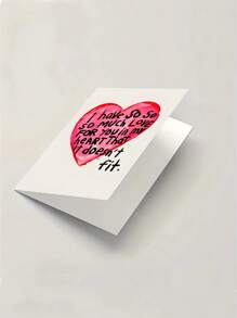 Charming 'I Love You' Greeting Card With Envelope - Perfect For Valentine's Day, Anniversary, Birthday And Proposal