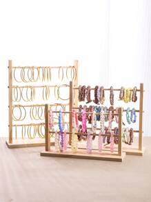 Soporte de madera para exhibir joyas, organizador de accesorios para collares, coleteros, pulseras, accesorio de mostrador - Registro amarillo - Ver 3