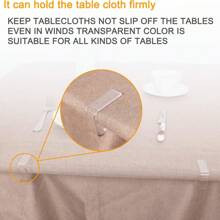 6/12/24/30/36/48 Stück durchsichtige Tischdeckenklammern, rutschfeste Plastik Tischdeckenhalter, Heim- und Esszimmer Eckhalter, klare Tuchgreifer, Camping-Zubehör für Familien Outdoor-Restaurants