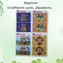 Interactieve "Zoek de verschillen" schildertraining - Educatieve aandachtstraining, inclusief uitwisbare kaarten - vakantiecadeau, schilderbenodigdheden, educatief plezier voor kinderen Zoek de verschillen Gerichte denktrainingskaarten, Intellectuele tafelspelkaarten, Moeilijkheidsgraad verhogen, Observatievermogen verbeteren, Vroege educatieve verlichting Zoek de verschillen Gerichte trainingskaarten, Gerichte denk- en logicatraining, Herbruikbaar papierontwerp