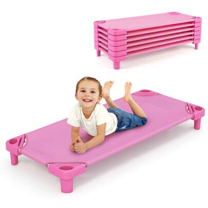 Stackable Daycare Cot 130 Cm X 58 Cm Toddler Daycare Rest Mat With Easy Lift Corner