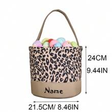 Cesta de dulces con huevo de Pascua bordado con nombre personalizado - Multicolor - Ver 4