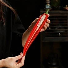 陶瓷辣椒香炉，白菜香座小雕像装饰品，复古室内家居装饰植物香架 - 彩色 - 查看 8