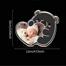 1 pieza Placa de oso de peluche personalizada con amor - Ornamento personalizado de acrílico para anuncio de embarazo, calidez familiar y arte romántico, ideal para revelar a un bebé, Día de San Valentín, Día de la Madre, regalo de cumpleaños, decoración del hogar para regalos para padres en espera, Graduación, Multifuncional, regalo ideal para ella, novio, papá, novia, mamá, familia, amigos, salón de té, hogar, jardín, oficina, para aniversarios, para el Día de San Valentín, para el Día de la Madre, para los cumpleaños, para el Día del Padre, para la graduación, para bodas, para el día del hogar.