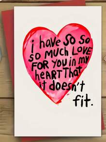 Charming 'I Love You' Greeting Card With Envelope - Perfect For Valentine's Day, Anniversary, Birthday And Proposal