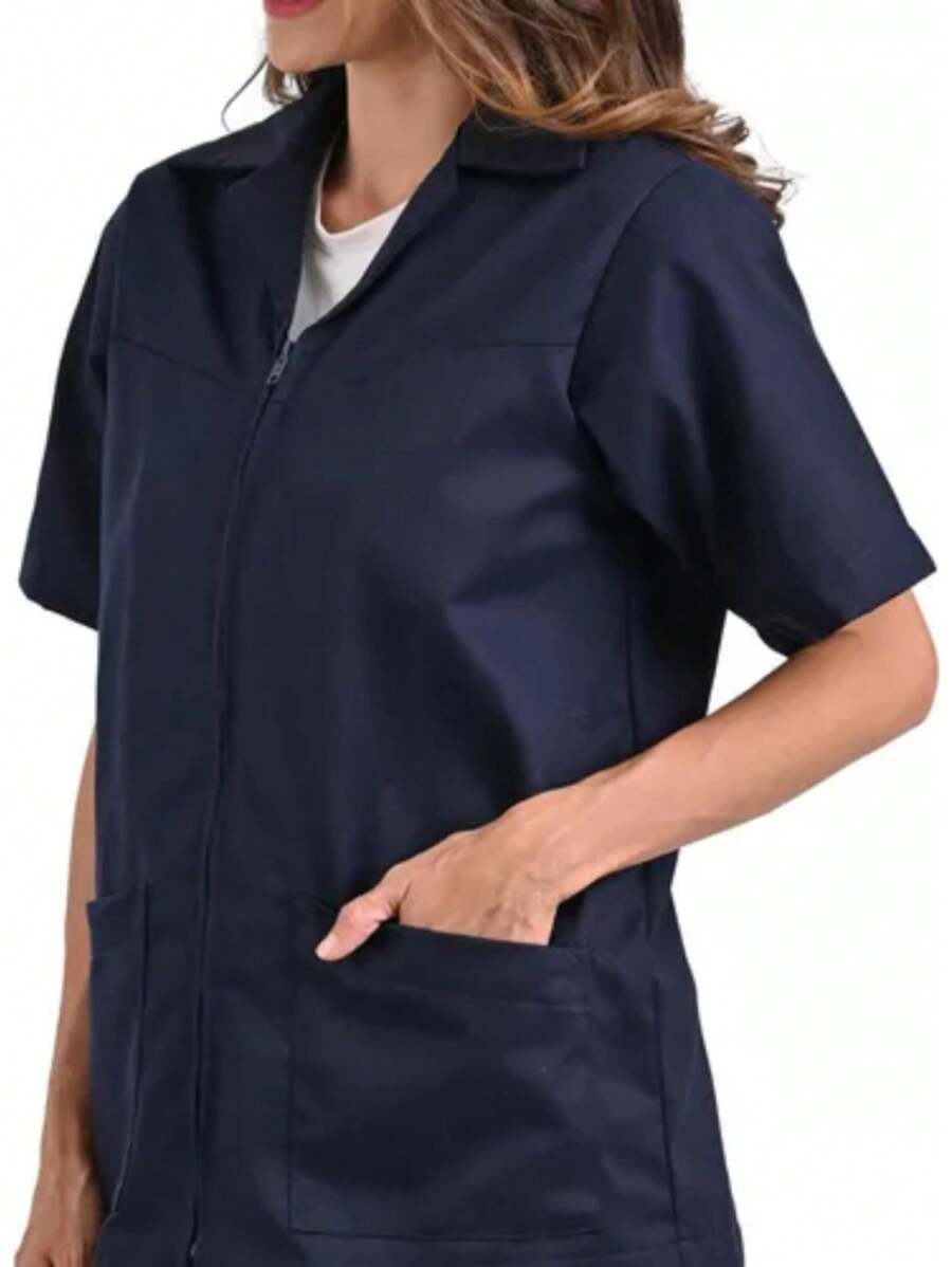 Cleaning Uniform In Trench Coat, Variety Of Sizes And Colors - Navy Blue - View 1