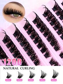 140 piezas Kit de extensión de pestañas estilo C con curva dramática de 8-16MM de longitud mixta. Incluye pestañas individuales, en grupos y en forma de mariposa para crear un aspecto natural y esponjoso. Contiene pegamento DIY, removedor de pegamento y pinzas para aplicación en casa. (Pestañas inferiores 100D) - Negro - Ver 5