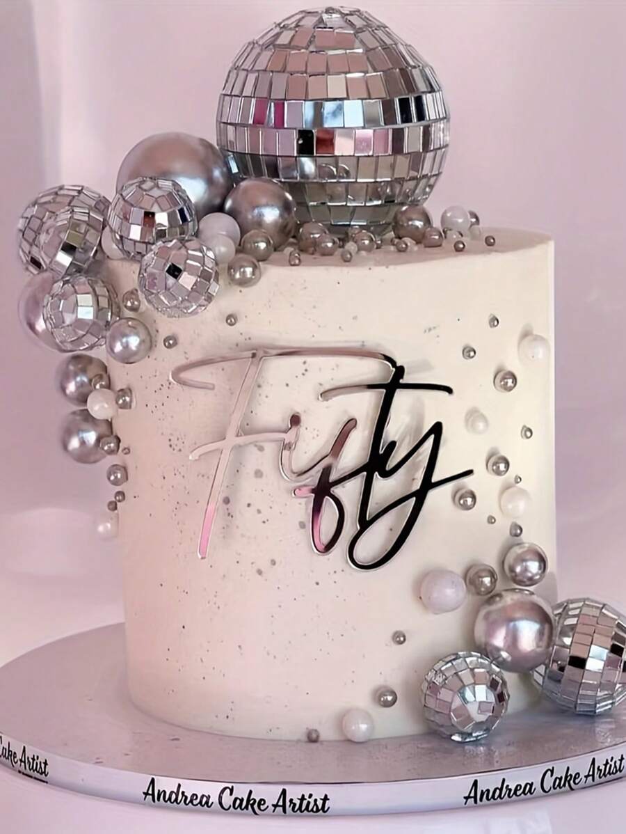 Foonary 34-tlg. Discokugeln Set - Mini Spiegelkugeln Für Torten, Party & Deko In 4 Größen