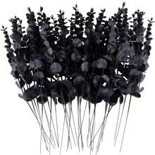 10pcs Artificial Money Tree Leaves, Fake Eucalyptus Stems, Artificial Plants For Home, Wedding, Flower Arrangement, Greenery Decor, Home Floral Decor