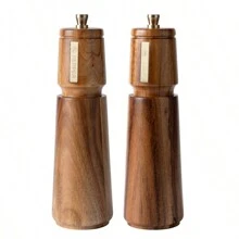 Set de 1/2/3 molinillos de pimienta manuales, molino de pimienta de madera para uso doméstico, para pimienta negra y sal marina en restaurantes - Marrón - Ver 12