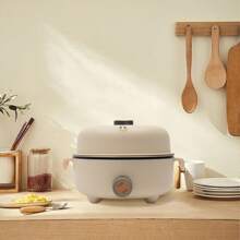 Futchoy Futchoy 2.2L Casserole électrique Hot Pot avec Cuiseur vapeur Marmite électrique avec fonction de maintien au chaud Casserole à soupe rapide portable Cuiseur antiadhésif pour la maison, les bureaux, le dortoir, les voyages, Kaki