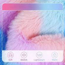 Rochie pentru câini pentru câini de talie mică, iarnă, cățeluș, pisică, pulover haine, caldă, fleece, rochie pentru animale de companie, dungi curcubeu, pluș, prințesă, fustă cu fundă