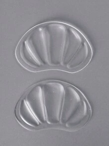 2片装男女通用透明硅胶鞋跟和前掌垫，舒适时尚，适用于女士高跟鞋、女士浅口鞋和男士运动鞋，夏季鞋履配件礼品之选