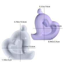 1 szt. Forma silikonowa do odlewania żywicy w kształcie serca, stojak na biżuterię, odpowiednia do dekoracji walentynkowych