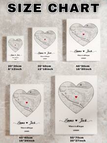 1 件定制地图帆布印刷帆布海报，个性化艺术礼品，带有您的照片的帆布印刷品，适用于卧室、客厅、婚礼、婴儿、宠物、家庭、爱情、情侣、朋友、图片、照片、带框墙壁艺术、圣诞礼物、最好的朋友、家庭礼物、生日礼物、家庭、朋友、儿子、女儿、孩子、周年纪念、生日、乔迁、毕业典礼、厨房、餐厅、卧室、办公室、客厅、家庭、花园、茶室、家居装饰 - 款式1 - 查看 7