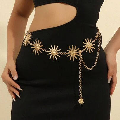 1 pieza Cadena/Cinturón de cintura de estilo europeo para mujer para vacaciones de verano, escuela de otoño, otoño, Halloween