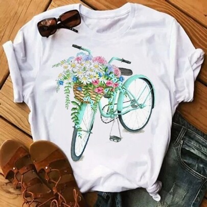 T-shirt blusa camiseta feminina estampa  Babylook  Flamingo