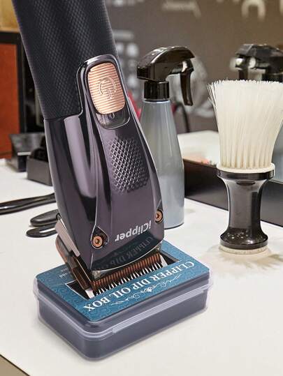 Barbershop hårklippningssaxoljelåda, rakhyvelsmörjmedel rostskyddsmedel för reparation av elverktyg, frisörverktyg, frisörprodukter och tillbehör, lämplig för barbersalonger, skönhetssalonger och researtiklar