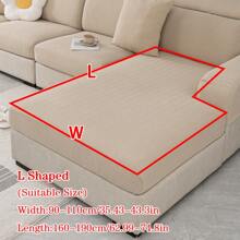 1 pezzo Copripoltrona in velluto jacquard antiscivolo per tutte le stagioni, morbido e delicato sulla pelle, resistente ai peli degli animali domestici, con elastico, adatto per divani ad angolo e da 1/2/3/4 posti (venduto singolarmente) - Cachi - Visualizzare 14