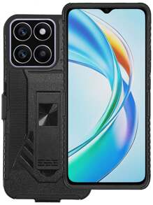 FUNDA USO RUDO CON CLIP REFORZADO O CON ANILLO PARA HONOR X5B - CLIP NEGRO - Ver 1