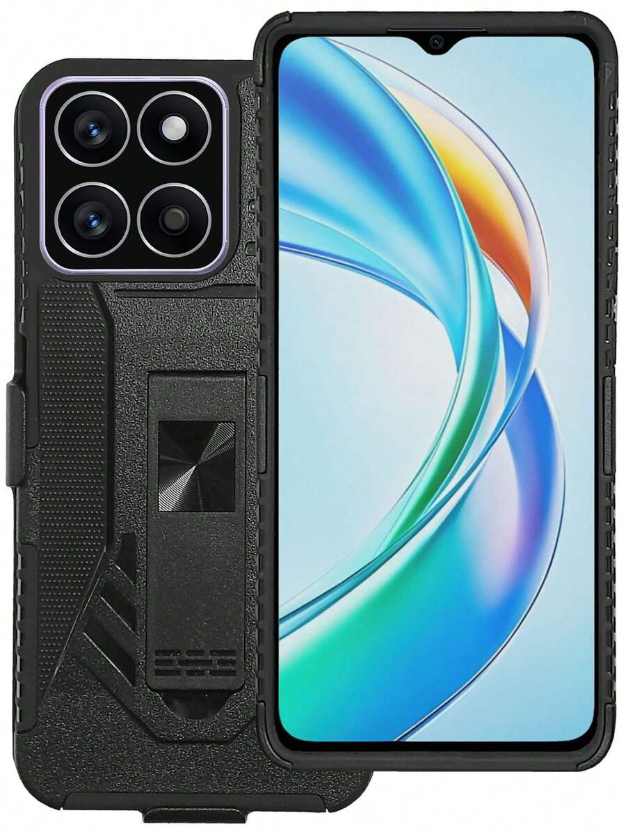 FUNDA USO RUDO CON CLIP REFORZADO O CON ANILLO PARA HONOR X5B - CLIP NEGRO - Ver 1