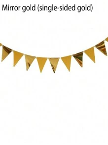 1 件三角旗横幅套装-带绳索和穿线针，适用于家居装饰、生日、毕业典礼、周年纪念、婚礼、新年前夜、订婚派对用品。 - 彩色 - 查看 12