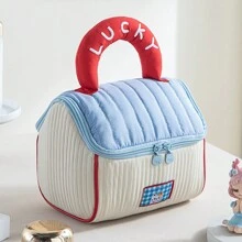 Borsetta per cosmetici a forma di casa, con grande capacità per prodotti per la cura della pelle, borsa da viaggio portatile per articoli da toilette, borsa organizer per articoli da toilette