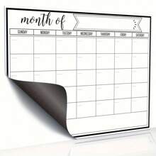 1 Magnetic Fridge Calendar - Strong Magnetic Backing, Smooth Dry Erase Surface, Practical Calendar, Whiteboard - Great For Self-Disciplined Planning - Great For Kitchen Organization, Meal Planning, Family Planning, Reminders And Fridge Notes