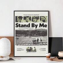 1 pieza Pintura de lienzo con póster de la película "Stand By Me", póster musical, pintura artística para pared, decoración para el hogar, pintura de pared para sala de estar, restaurante, cocina