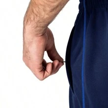 Men's Quick Dry Tracksuit Bottoms Mesh Jogging Sweat Pants Loose Fit Athletic Pants With 2 Zipper Pockets - Navy Blue With Blue - View 5