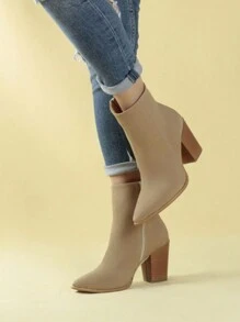 BOTINES PARA DAMA DE MODA/ BOTAS DE MODA/ BOTINES BONITOS PARA MUJER - Café integral - Ver 3